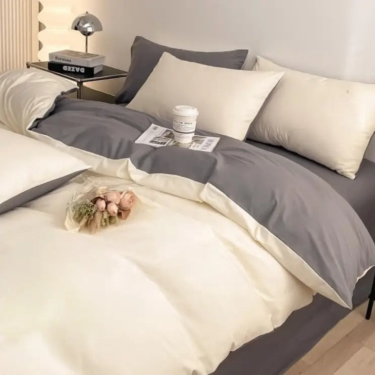 Dual-Toned Bedsheet Set (3-in-1)
