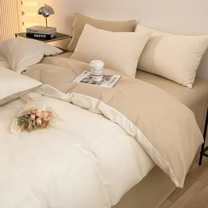 Dual-Toned Bedsheet Set (3-in-1)