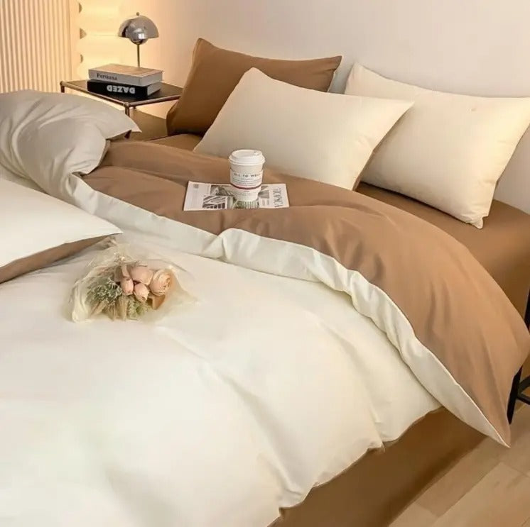 Dual-Toned Bedsheet Set (3-in-1)